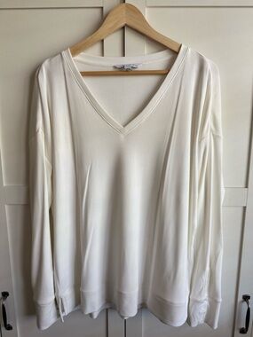 41 Hawthorn (Stitch Fix) Charli Rib Tunic Knit Top in Ivory Size Large